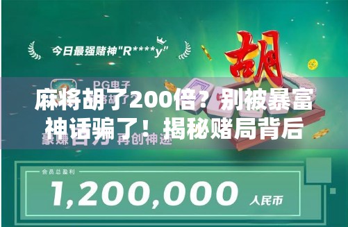麻将胡了200倍?别被暴富神话骗了!揭秘赌局背后的金钱陷阱与心理操控术