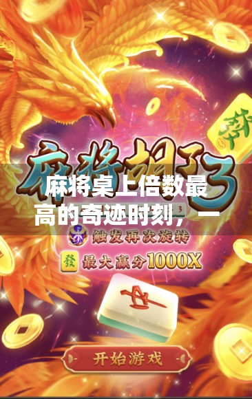 麻将桌上倍数最高的奇迹时刻，一局胡牌，从负债到翻身的逆袭人生