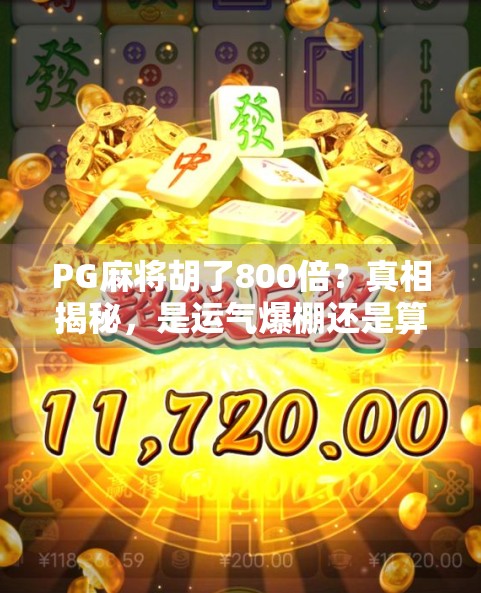 PG麻将胡了800倍？真相揭秘，是运气爆棚还是算法陷阱？