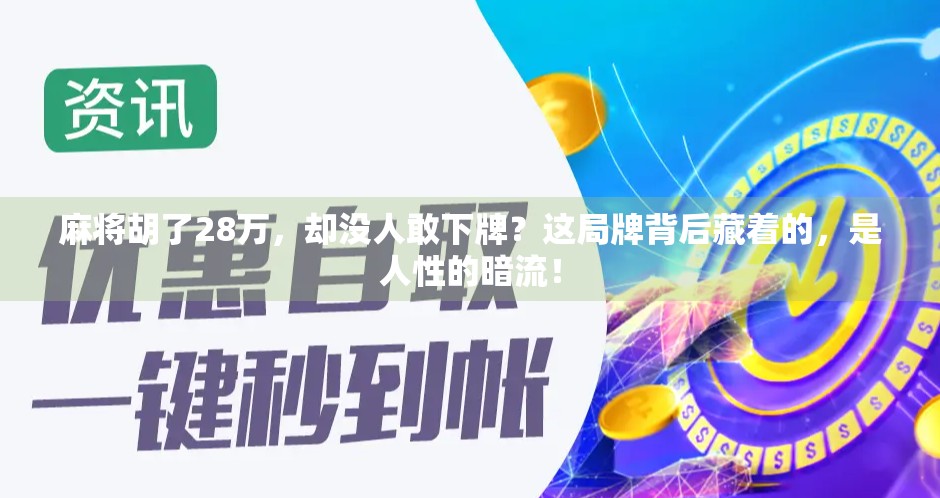 麻将胡了28万，却没人敢下牌？这局牌背后藏着的，是人性的暗流！