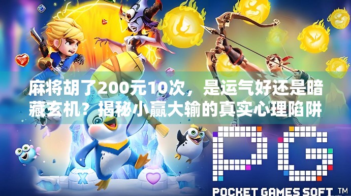 麻将胡了200元10次,是运气好还是暗藏玄机?揭秘小赢大输的真实心理陷阱
