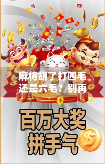 麻将胡了打四毛还是六毛？别再被小牌局坑了！新手必看的实战技巧与心理博弈