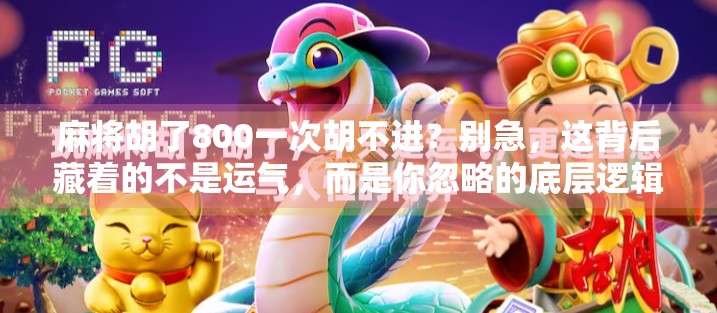 麻将胡了800一次胡不进？别急，这背后藏着的不是运气，而是你忽略的底层逻辑