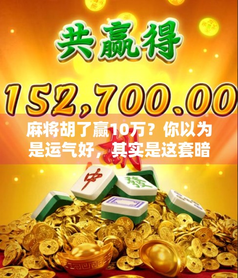 麻将胡了赢10万？你以为是运气好，其实是这套暗号在作祟！